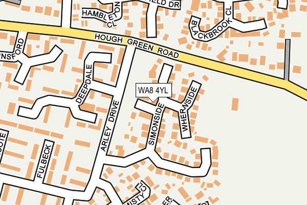 WA8 4YL map - OS OpenMap – Local (Ordnance Survey) WA8 4YL map - OS OpenMap – Local (Ordnance Survey)
