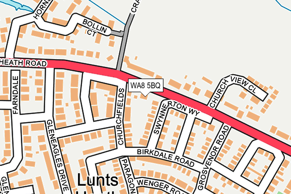 WA8 5BQ map - OS OpenMap – Local (Ordnance Survey) WA8 5BQ map - OS OpenMap – Local (Ordnance Survey)