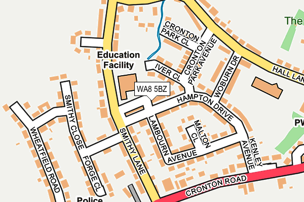 WA8 5BZ map - OS OpenMap – Local (Ordnance Survey) WA8 5BZ map - OS OpenMap – Local (Ordnance Survey)