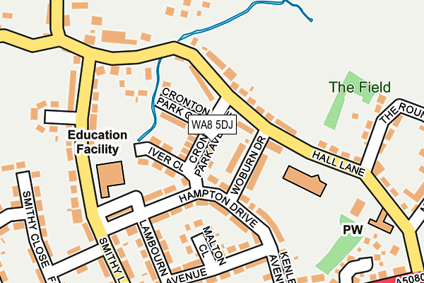 WA8 5DJ map - OS OpenMap – Local (Ordnance Survey) WA8 5DJ map - OS OpenMap – Local (Ordnance Survey)