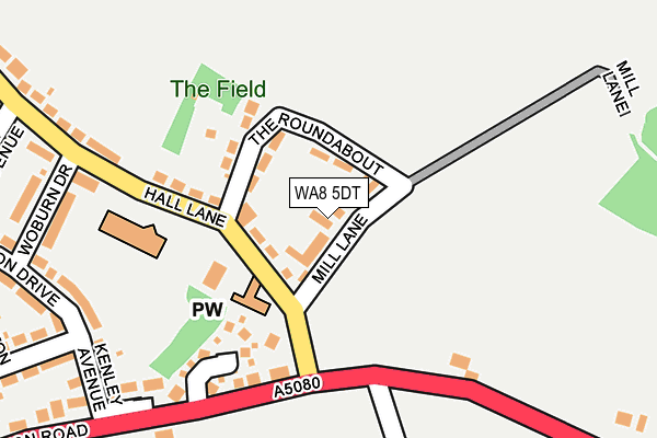 WA8 5DT map - OS OpenMap – Local (Ordnance Survey) WA8 5DT map - OS OpenMap – Local (Ordnance Survey)