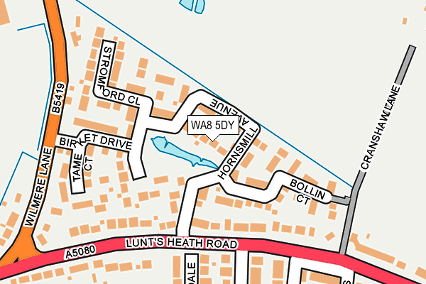 WA8 5DY map - OS OpenMap – Local (Ordnance Survey) WA8 5DY map - OS OpenMap – Local (Ordnance Survey)