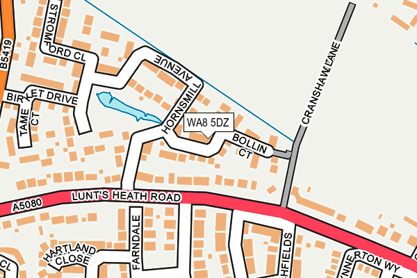 WA8 5DZ map - OS OpenMap – Local (Ordnance Survey) WA8 5DZ map - OS OpenMap – Local (Ordnance Survey)