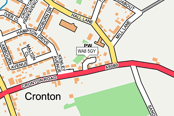 WA8 5GY map - OS OpenMap – Local (Ordnance Survey) WA8 5GY map - OS OpenMap – Local (Ordnance Survey)