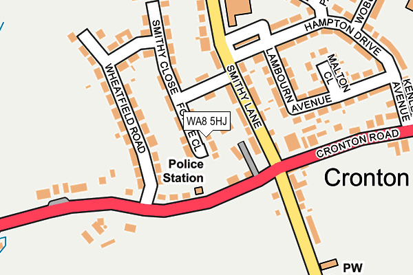 WA8 5HJ map - OS OpenMap – Local (Ordnance Survey) WA8 5HJ map - OS OpenMap – Local (Ordnance Survey)