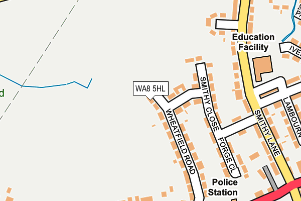 WA8 5HL map - OS OpenMap – Local (Ordnance Survey) WA8 5HL map - OS OpenMap – Local (Ordnance Survey)