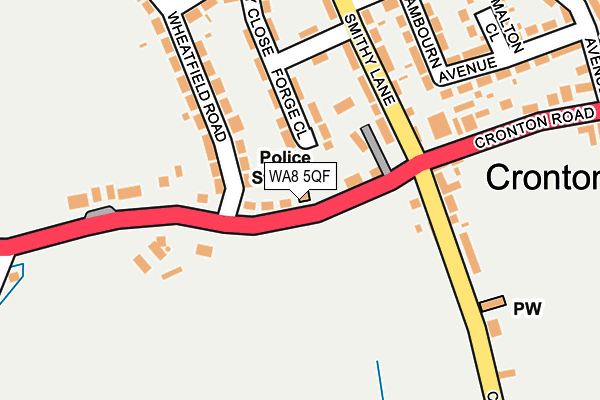 WA8 5QF map - OS OpenMap – Local (Ordnance Survey) WA8 5QF map - OS OpenMap – Local (Ordnance Survey)