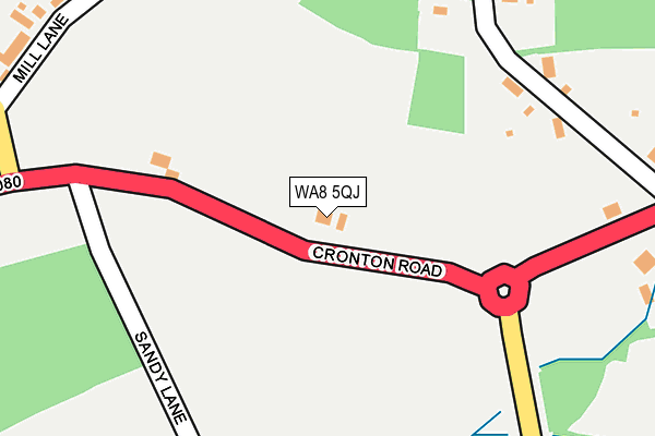 WA8 5QJ map - OS OpenMap – Local (Ordnance Survey) WA8 5QJ map - OS OpenMap – Local (Ordnance Survey)