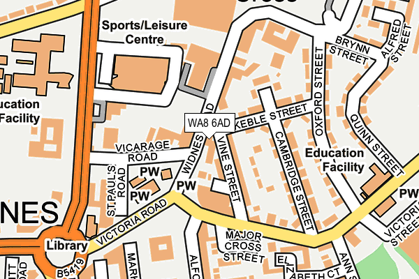 WA8 6AD map - OS OpenMap – Local (Ordnance Survey) WA8 6AD map - OS OpenMap – Local (Ordnance Survey)