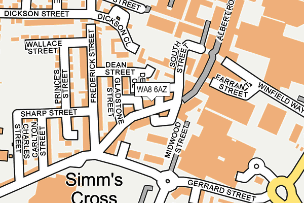 WA8 6AZ map - OS OpenMap – Local (Ordnance Survey) WA8 6AZ map - OS OpenMap – Local (Ordnance Survey)