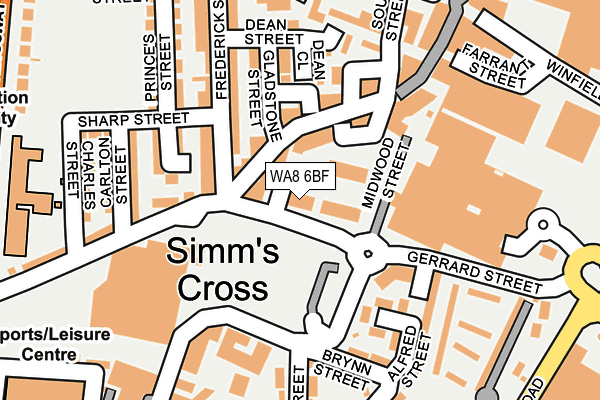 WA8 6BF map - OS OpenMap – Local (Ordnance Survey) WA8 6BF map - OS OpenMap – Local (Ordnance Survey)