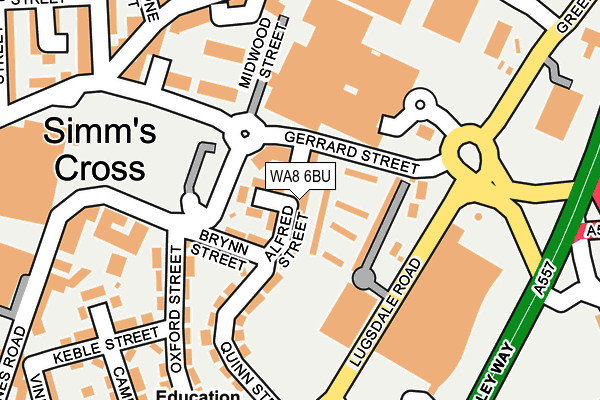 WA8 6BU map - OS OpenMap – Local (Ordnance Survey) WA8 6BU map - OS OpenMap – Local (Ordnance Survey)