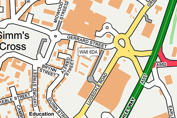 WA8 6DA map - OS OpenMap – Local (Ordnance Survey) WA8 6DA map - OS OpenMap – Local (Ordnance Survey)