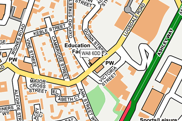 WA8 6DD map - OS OpenMap – Local (Ordnance Survey) WA8 6DD map - OS OpenMap – Local (Ordnance Survey)