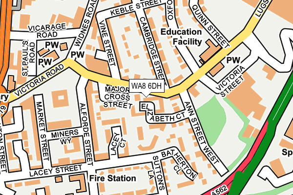 WA8 6DH map - OS OpenMap – Local (Ordnance Survey) WA8 6DH map - OS OpenMap – Local (Ordnance Survey)
