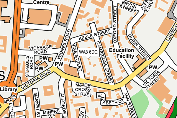 WA8 6DQ map - OS OpenMap – Local (Ordnance Survey)