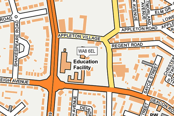 WA8 6EL map - OS OpenMap – Local (Ordnance Survey) WA8 6EL map - OS OpenMap – Local (Ordnance Survey)
