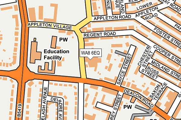 WA8 6EQ map - OS OpenMap – Local (Ordnance Survey) WA8 6EQ map - OS OpenMap – Local (Ordnance Survey)