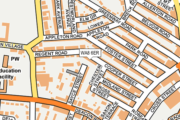 WA8 6ER map - OS OpenMap – Local (Ordnance Survey) WA8 6ER map - OS OpenMap – Local (Ordnance Survey)