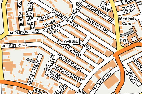 WA8 6EU map - OS OpenMap – Local (Ordnance Survey) WA8 6EU map - OS OpenMap – Local (Ordnance Survey)