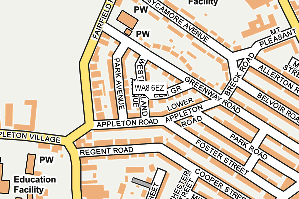 WA8 6EZ map - OS OpenMap – Local (Ordnance Survey) WA8 6EZ map - OS OpenMap – Local (Ordnance Survey)