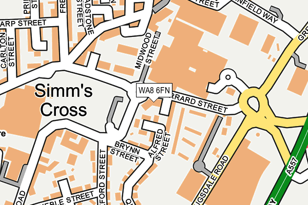 WA8 6FN map - OS OpenMap – Local (Ordnance Survey) WA8 6FN map - OS OpenMap – Local (Ordnance Survey)