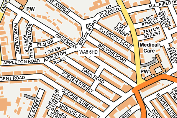 WA8 6HD map - OS OpenMap – Local (Ordnance Survey) WA8 6HD map - OS OpenMap – Local (Ordnance Survey)