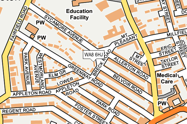 WA8 6HJ map - OS OpenMap – Local (Ordnance Survey) WA8 6HJ map - OS OpenMap – Local (Ordnance Survey)
