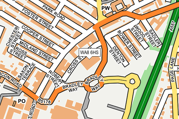 WA8 6HS map - OS OpenMap – Local (Ordnance Survey) WA8 6HS map - OS OpenMap – Local (Ordnance Survey)
