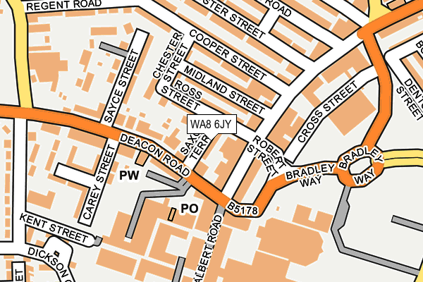 WA8 6JY map - OS OpenMap – Local (Ordnance Survey) WA8 6JY map - OS OpenMap – Local (Ordnance Survey)