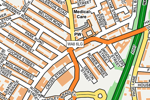 WA8 6LG map - OS OpenMap – Local (Ordnance Survey)