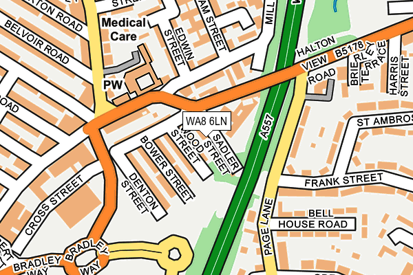 WA8 6LN map - OS OpenMap – Local (Ordnance Survey) WA8 6LN map - OS OpenMap – Local (Ordnance Survey)