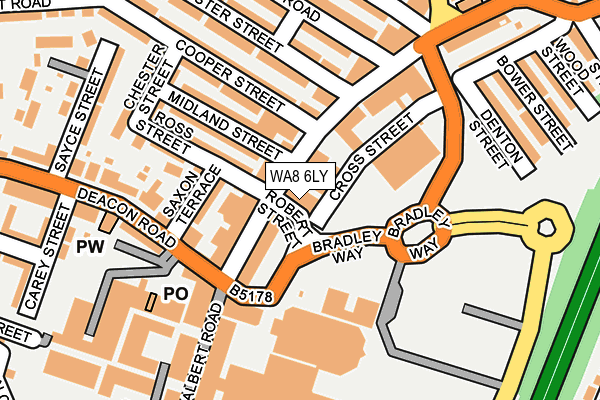 WA8 6LY map - OS OpenMap – Local (Ordnance Survey) WA8 6LY map - OS OpenMap – Local (Ordnance Survey)