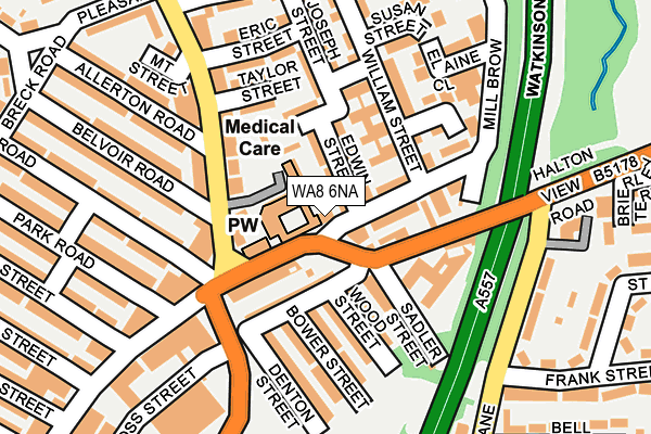WA8 6NA map - OS OpenMap – Local (Ordnance Survey) WA8 6NA map - OS OpenMap – Local (Ordnance Survey)