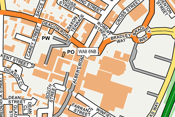 WA8 6NB map - OS OpenMap – Local (Ordnance Survey) WA8 6NB map - OS OpenMap – Local (Ordnance Survey)