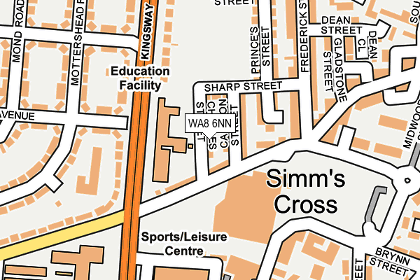 WA8 6NN map - OS OpenMap – Local (Ordnance Survey) WA8 6NN map - OS OpenMap – Local (Ordnance Survey)