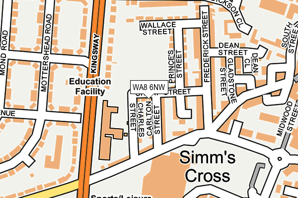 WA8 6NW map - OS OpenMap – Local (Ordnance Survey) WA8 6NW map - OS OpenMap – Local (Ordnance Survey)