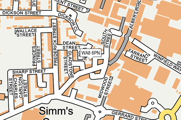 WA8 6PN map - OS OpenMap – Local (Ordnance Survey) WA8 6PN map - OS OpenMap – Local (Ordnance Survey)