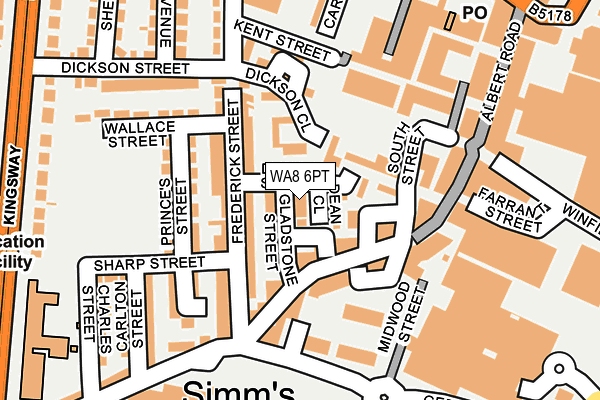 WA8 6PT map - OS OpenMap – Local (Ordnance Survey) WA8 6PT map - OS OpenMap – Local (Ordnance Survey)