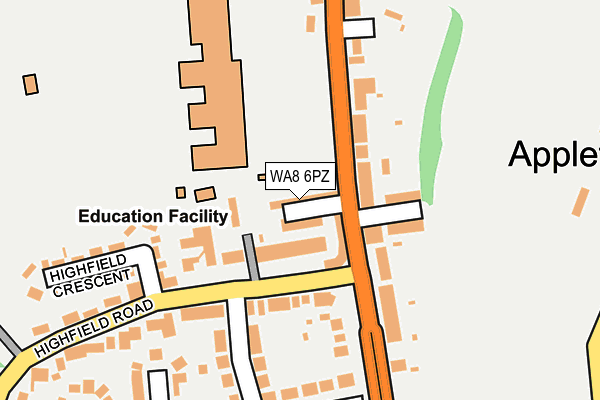 WA8 6PZ map - OS OpenMap – Local (Ordnance Survey) WA8 6PZ map - OS OpenMap – Local (Ordnance Survey)
