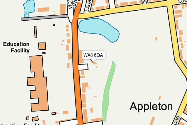 WA8 6QA map - OS OpenMap – Local (Ordnance Survey) WA8 6QA map - OS OpenMap – Local (Ordnance Survey)