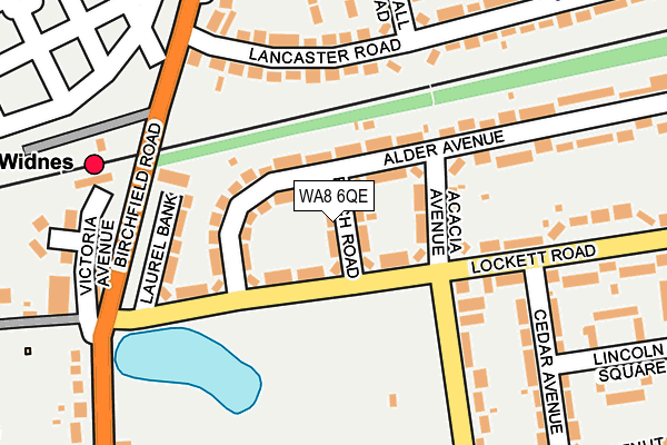 WA8 6QE map - OS OpenMap – Local (Ordnance Survey) WA8 6QE map - OS OpenMap – Local (Ordnance Survey)