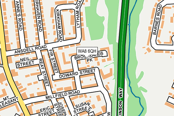 WA8 6QH map - OS OpenMap – Local (Ordnance Survey) WA8 6QH map - OS OpenMap – Local (Ordnance Survey)