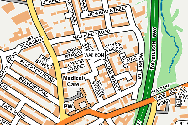 WA8 6QN map - OS OpenMap – Local (Ordnance Survey) WA8 6QN map - OS OpenMap – Local (Ordnance Survey)