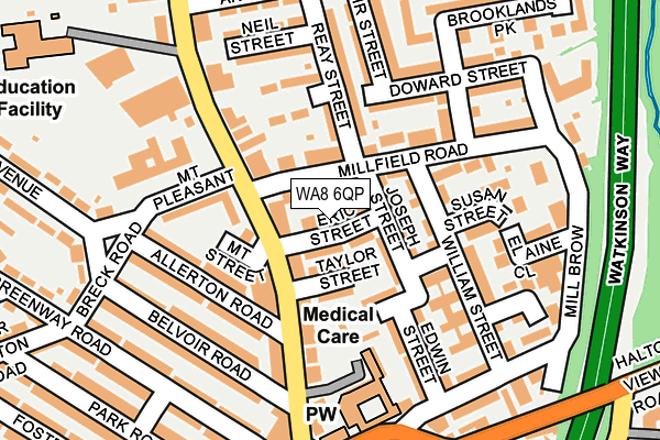 WA8 6QP map - OS OpenMap – Local (Ordnance Survey) WA8 6QP map - OS OpenMap – Local (Ordnance Survey)