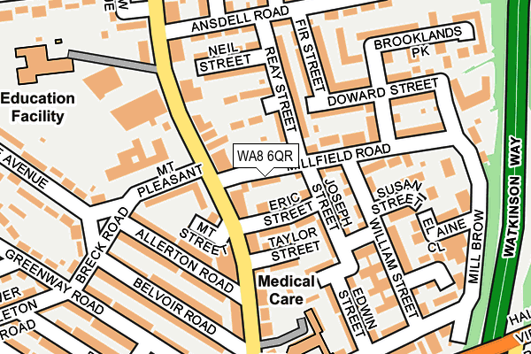 WA8 6QR map - OS OpenMap – Local (Ordnance Survey) WA8 6QR map - OS OpenMap – Local (Ordnance Survey)