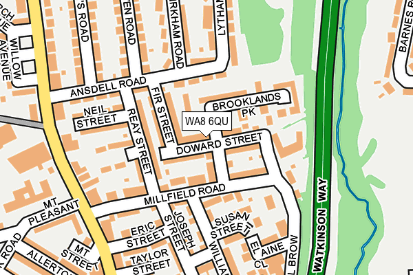 WA8 6QU map - OS OpenMap – Local (Ordnance Survey) WA8 6QU map - OS OpenMap – Local (Ordnance Survey)