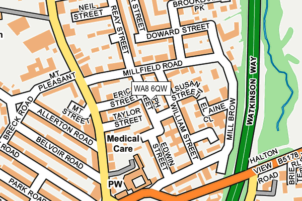 WA8 6QW map - OS OpenMap – Local (Ordnance Survey) WA8 6QW map - OS OpenMap – Local (Ordnance Survey)