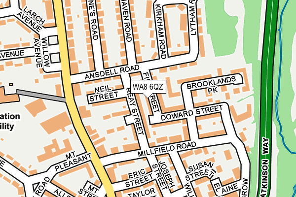 WA8 6QZ map - OS OpenMap – Local (Ordnance Survey) WA8 6QZ map - OS OpenMap – Local (Ordnance Survey)