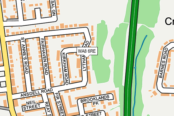 WA8 6RE map - OS OpenMap – Local (Ordnance Survey) WA8 6RE map - OS OpenMap – Local (Ordnance Survey)